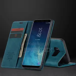 Horizontal Flip Leather Case for Samsung Galaxy S8 Plus Blue
