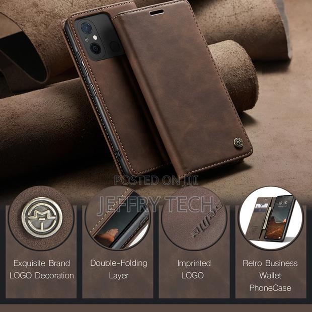 Horizontal Flip Leather Case for Xiaomi Redmi 12C Coffee - main view