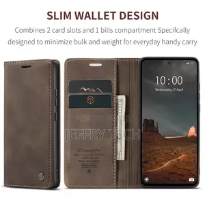 Horizontal Flip Leather Case for Xiaomi Redmi 12C Coffee
