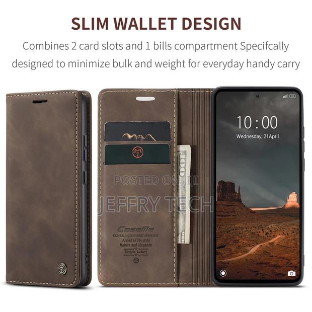 Horizontal Flip Leather Case for Xiaomi Redmi 12C Coffee - thumbnail 3