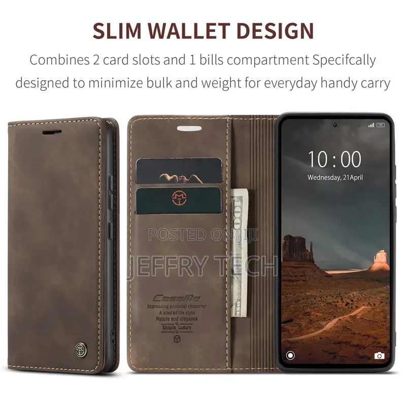 Horizontal Flip Leather Case for Xiaomi Redmi 12C Coffee