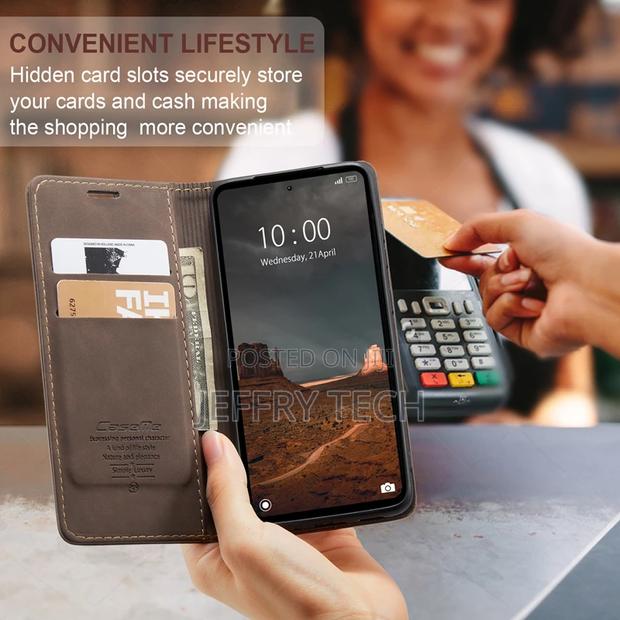 Horizontal Flip Leather Case for Xiaomi Redmi 12C Coffee - thumbnail 4