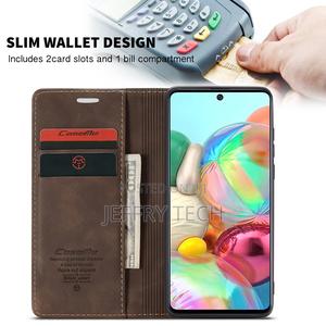 Horizontal Flap Leather Case for Samsung Galaxy A71 Brown - thumbnail 2