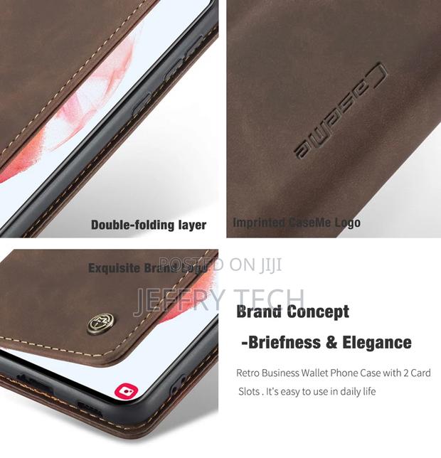 Horizontal Flip Leather Case for Samsung Galaxy S21 5G Brow - thumbnail 3