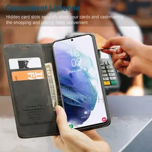 Horizontal Flip Leather Case for Samsung Galaxy S21+ 5G Blac