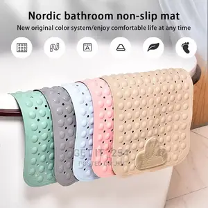 Bathroom Anti Slip Mat With Lazy Scrubber
