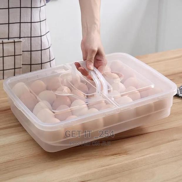 34 Grid Egg Tray With Handle Stackable Design That Helps