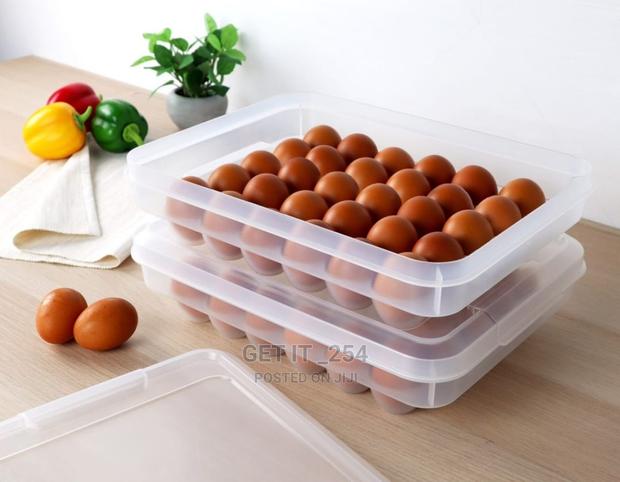 34 Grid Egg Tray With Handle Stackable Design That Helps - thumbnail 2