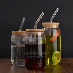 *Round Transparent Borosilicate Drinking Glass Cup/Tumbler