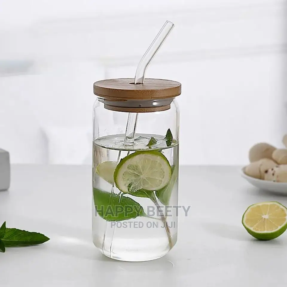 *Round Transparent Borosilicate Drinking Glass Cup/Tumbler