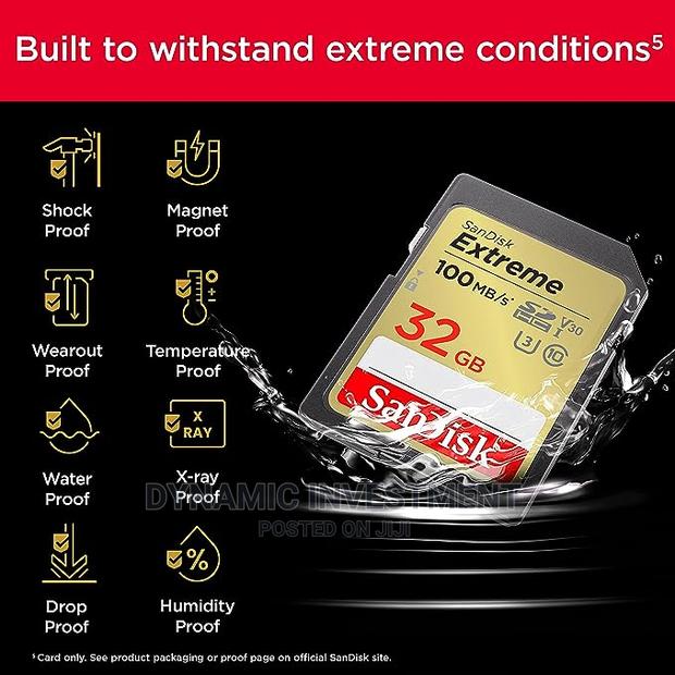 Sandisk 32GB Extreme SDHC Camera Memory Card, UHS-I Class 1 - thumbnail 3