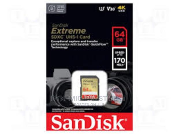 Sandisk 64GB Extreme SDHC Camera Memory Card 170 MB/S UHS- - main view