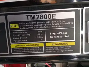 Tamashi 2.5kva Generator Gasoline