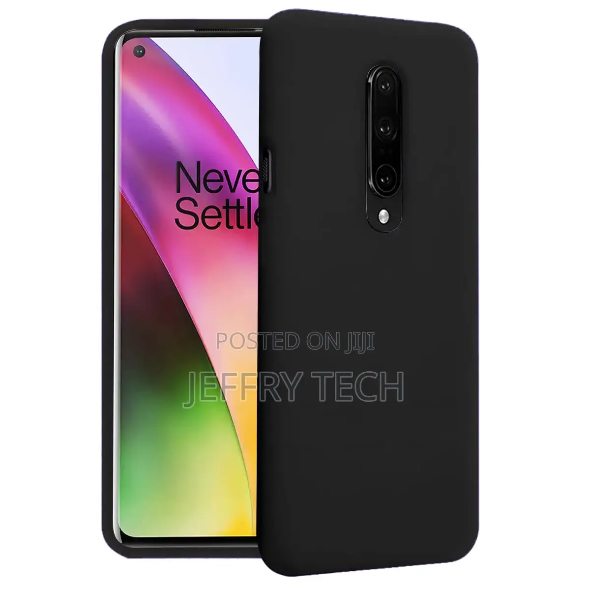 Liquid Silicone Soft Back Cover Case for Oneplus 8/1+8 (Blac
