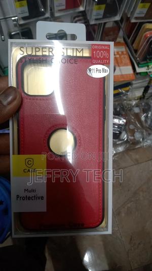 Leather Business Phone Case for iPhone 11 Pro Max Red - thumbnail 2