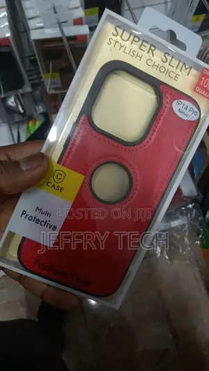 iPhone 14 Pro Case Luxury Leather Business Vintage Slim Red