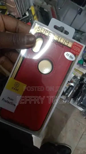 Leather Phone Case for iPhone Xs Max Non-Slip Grip Full Red