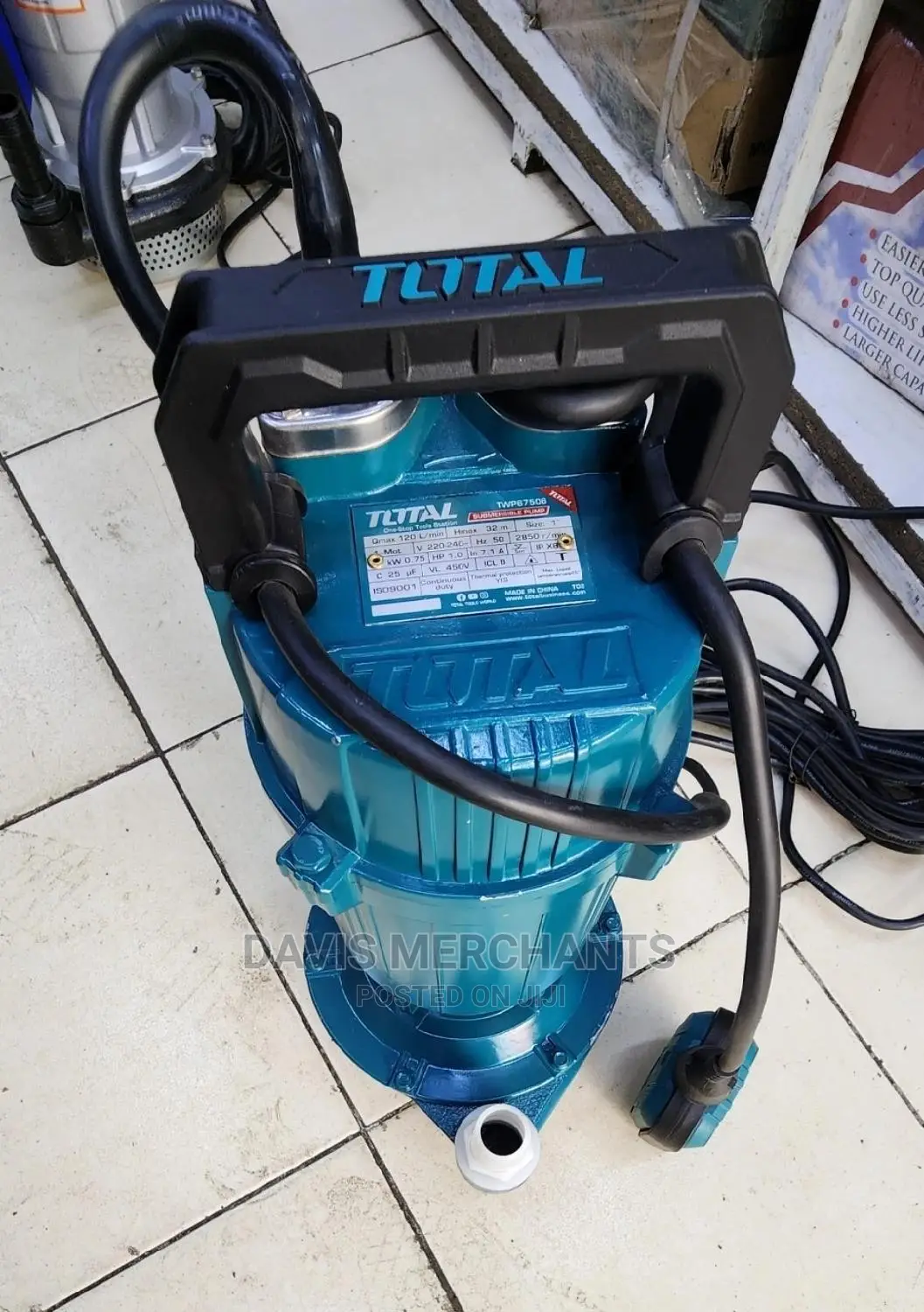 1 HP Shallow Well Submersible Pump With Max Head of 36M
