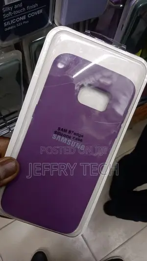 Silicone Gel Protective Phone Case for Samsung S7 Edge Purpl