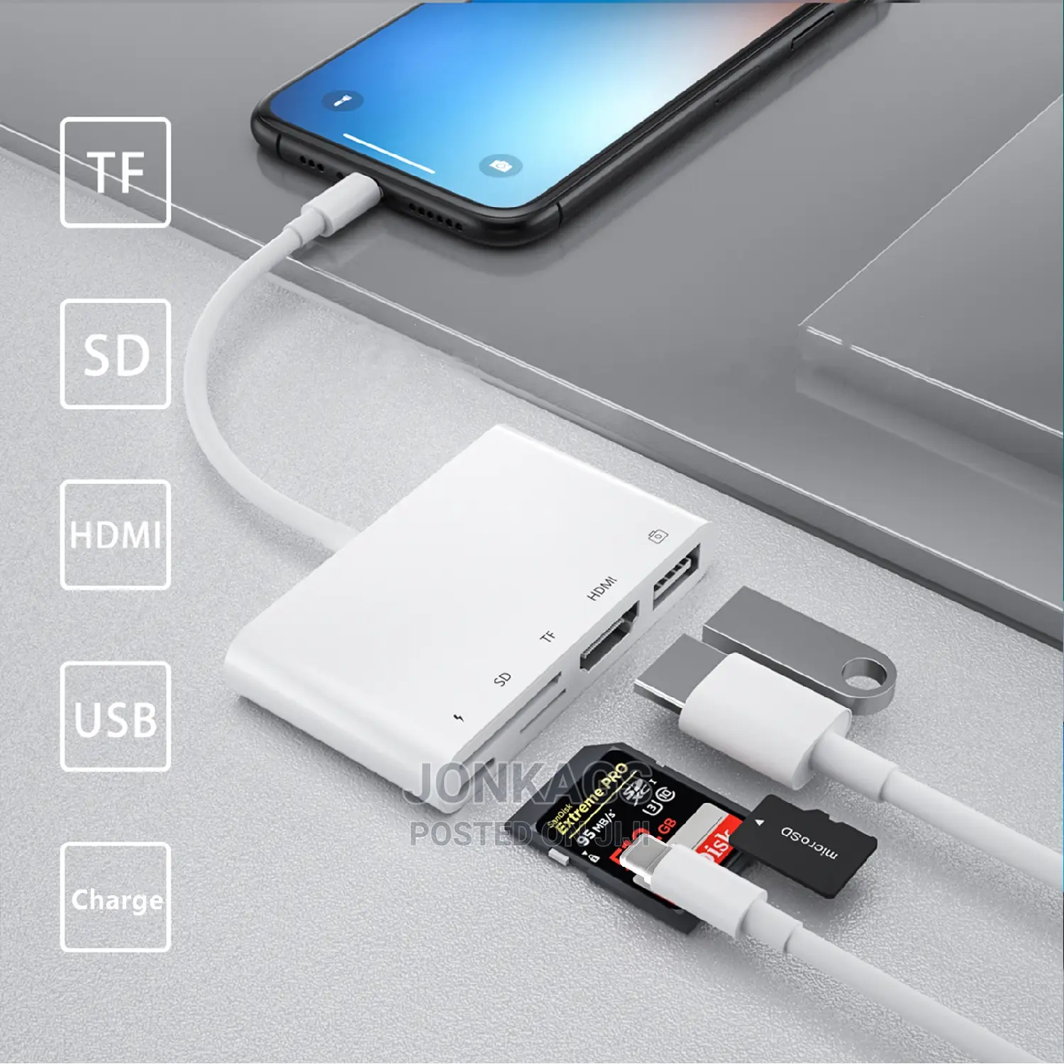 Apple Lighting to HDMI+USB+SD+Micro SD + Apple Lighting
