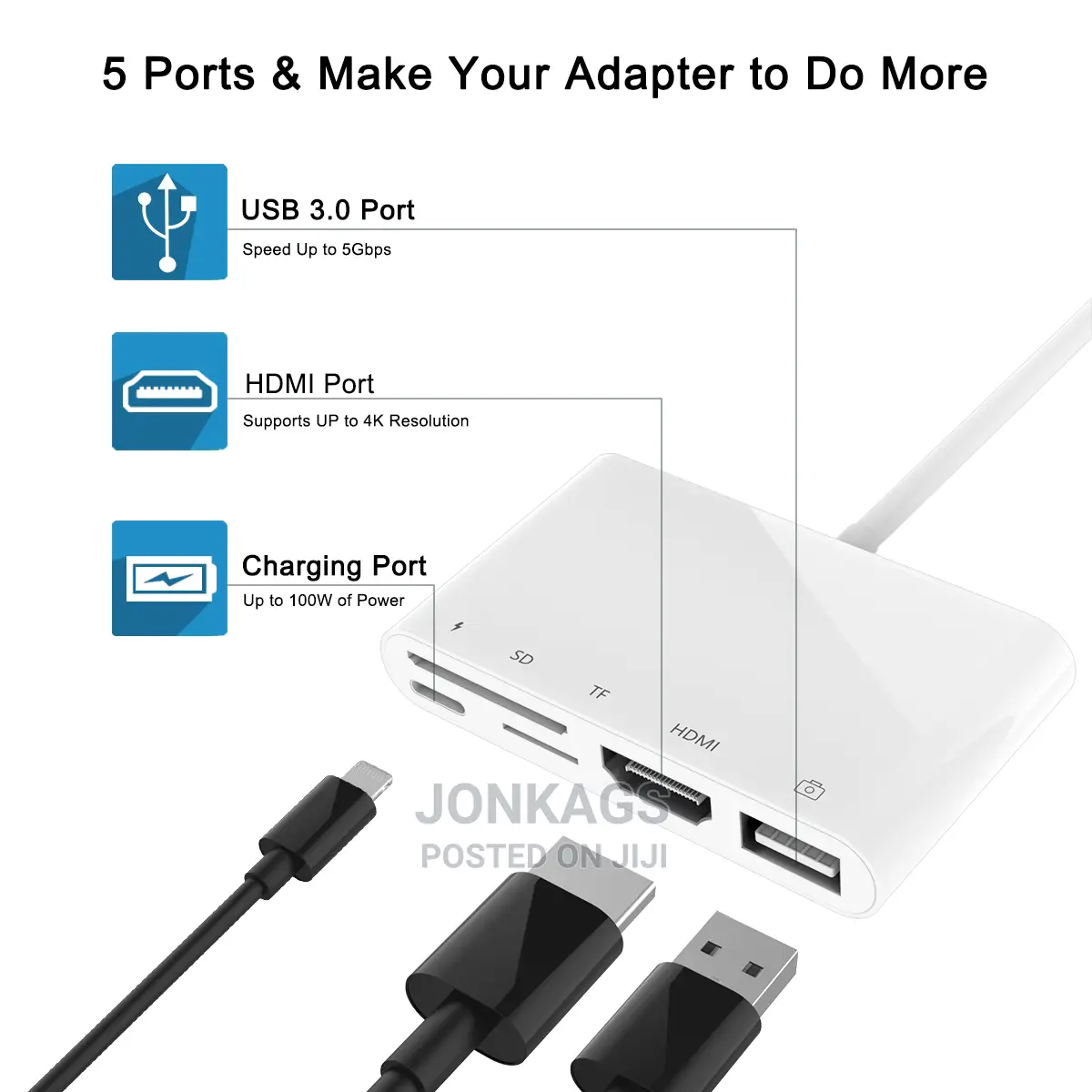 Apple Lighting to HDMI+USB+SD+Micro SD + Apple Lighting