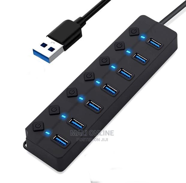 USB 3.0 7 Ports Hub Portable USB Extension Hub for PC Laptop - main view