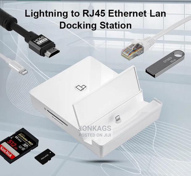 Apple Lighting 6 In 1 Hub: USB+HDMI+Lighting+LAN+SD+Microsd - thumbnail 4