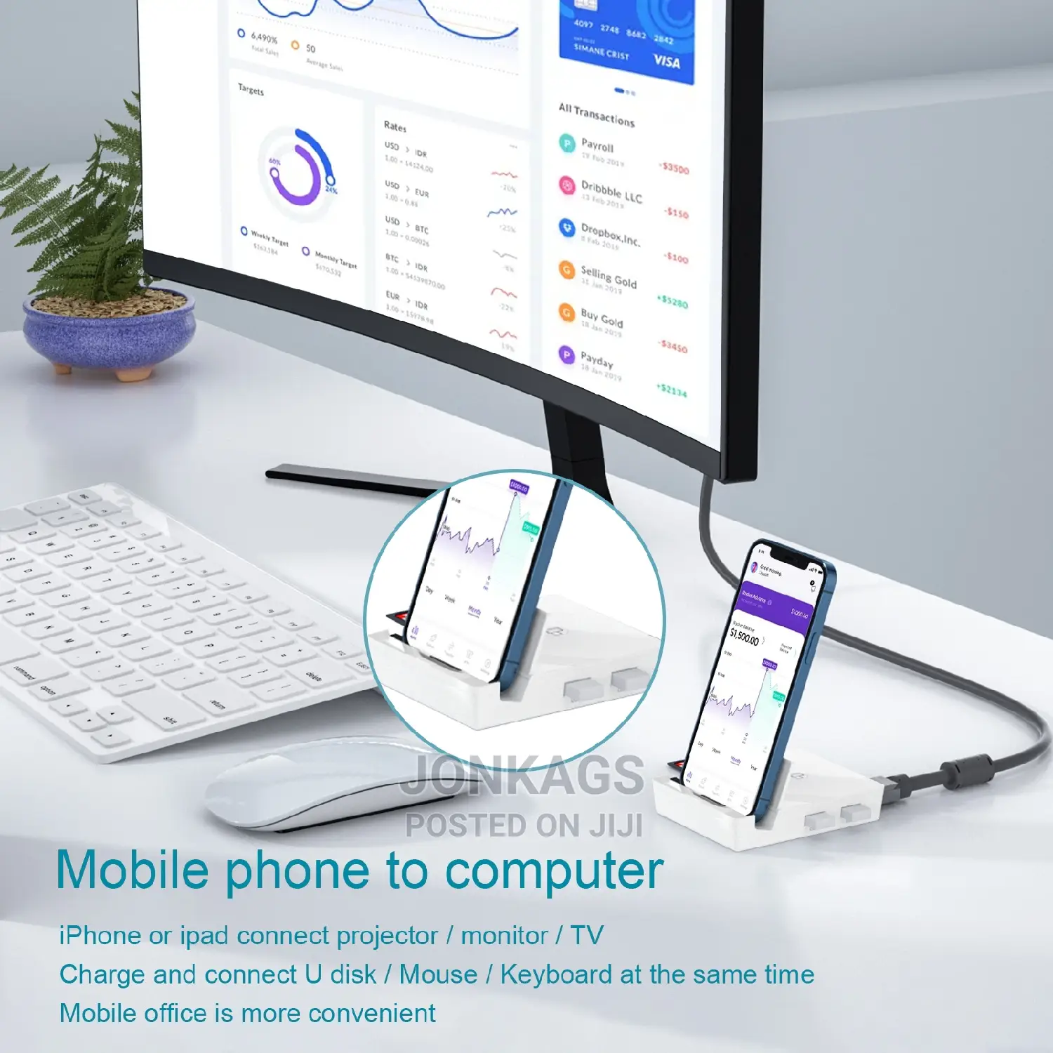 Apple Lighting 6 In 1 Hub: USB+HDMI+Lighting+LAN+SD+Microsd