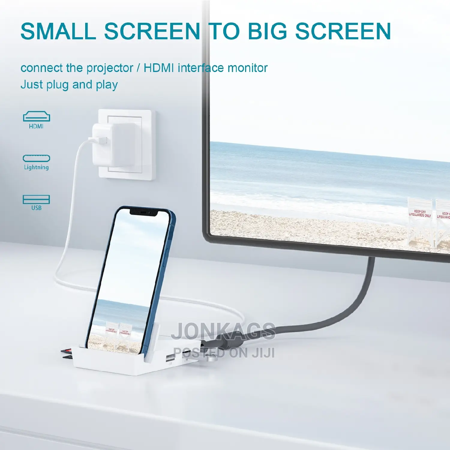 Apple Lighting 6 In 1 Hub: USB+HDMI+Lighting+LAN+SD+Microsd