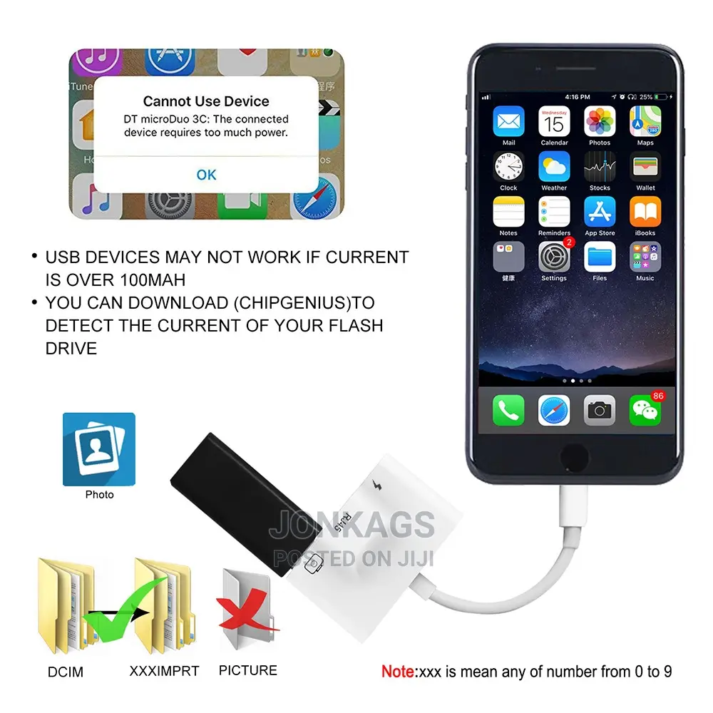 Apple Lighting to HDMI+USB+ Lighting Charging