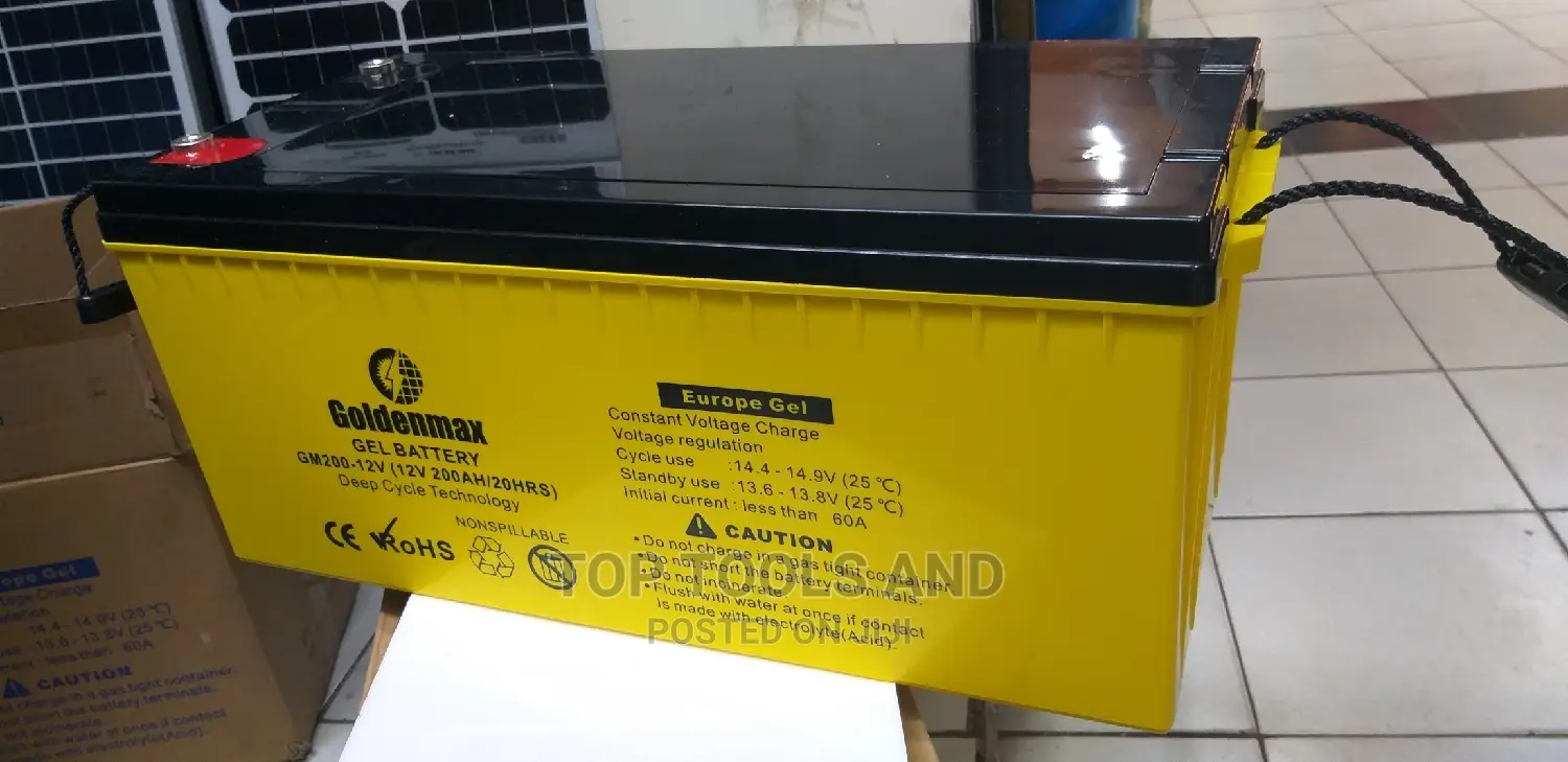 Goldenmax 12v 200ah 20hr Gel Deep Cycle Battery