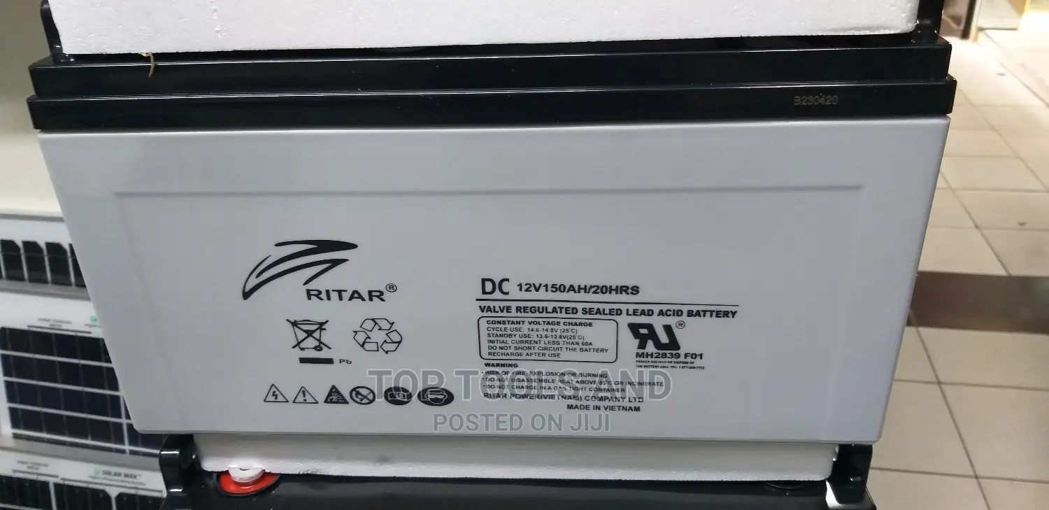 Ritar 12v 150ah 20hrs Sealed Lead Acid Solar Battery