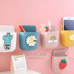 Cartoon Wall Mounted Storage Box Remote Control Phone Plug