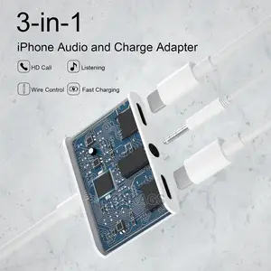 Lighting to Apple Audio Port+Audio Jack+Lighting Charging