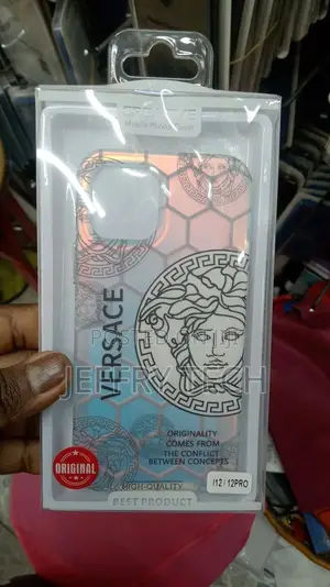 Versace Black White iPhone 12 Pro Back Cover