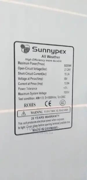 Sunnypex 500 Watts Monicrystalline All Weather Solar Panel