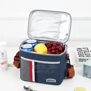 Denim-Oxford Insulated Lunch Bag