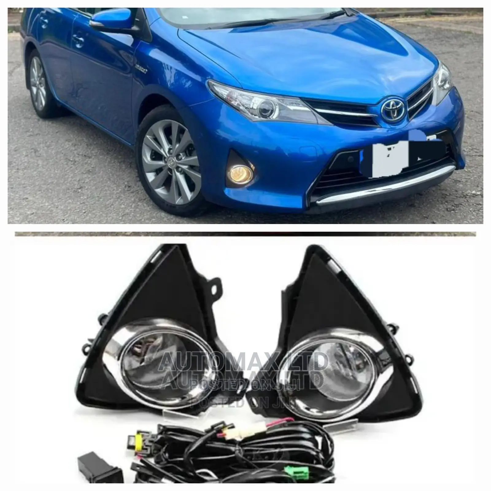 Fog Lights Set With Chrome Finish. For Toyota Auris, Yr2014+