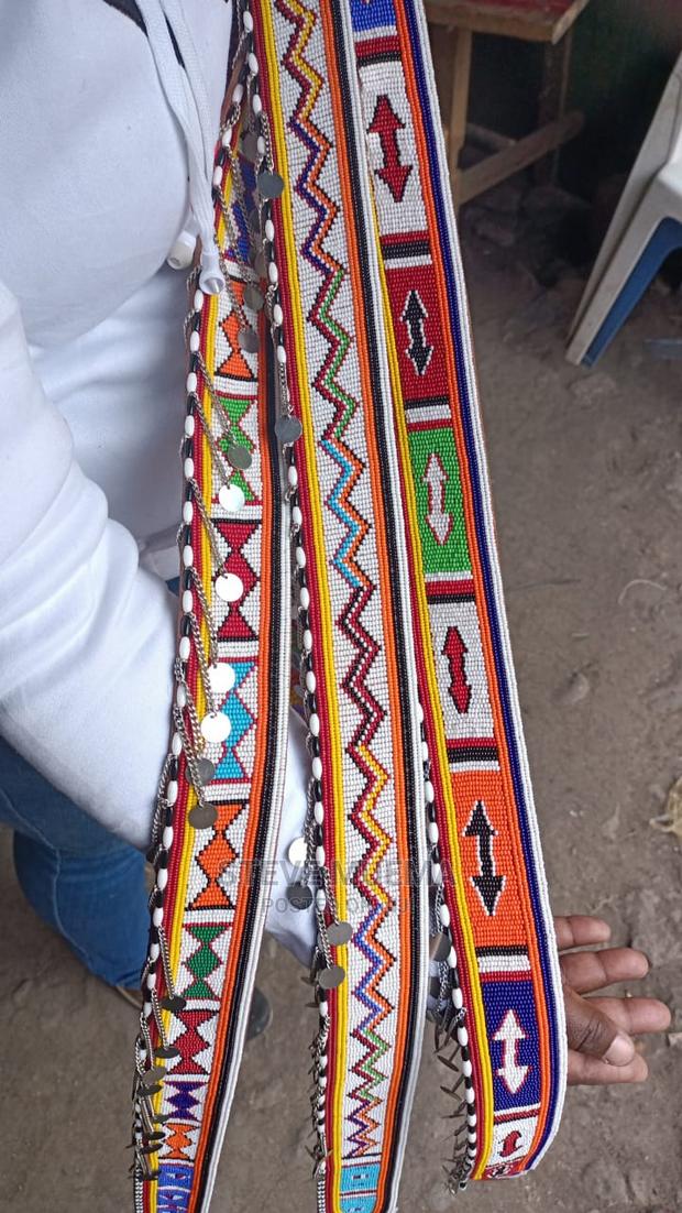 Men Beaded Leather Belts. - thumbnail 4