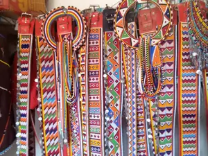 Men Beaded Leather Belts.