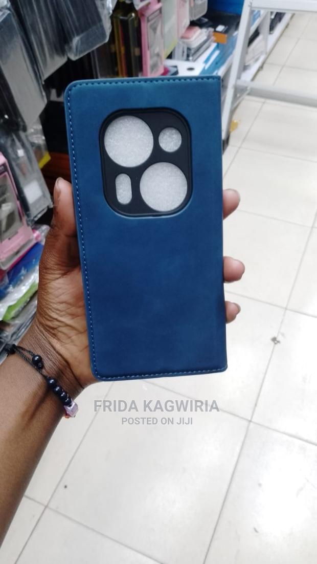 Blue Leather Flip for Tecno Phantom X2