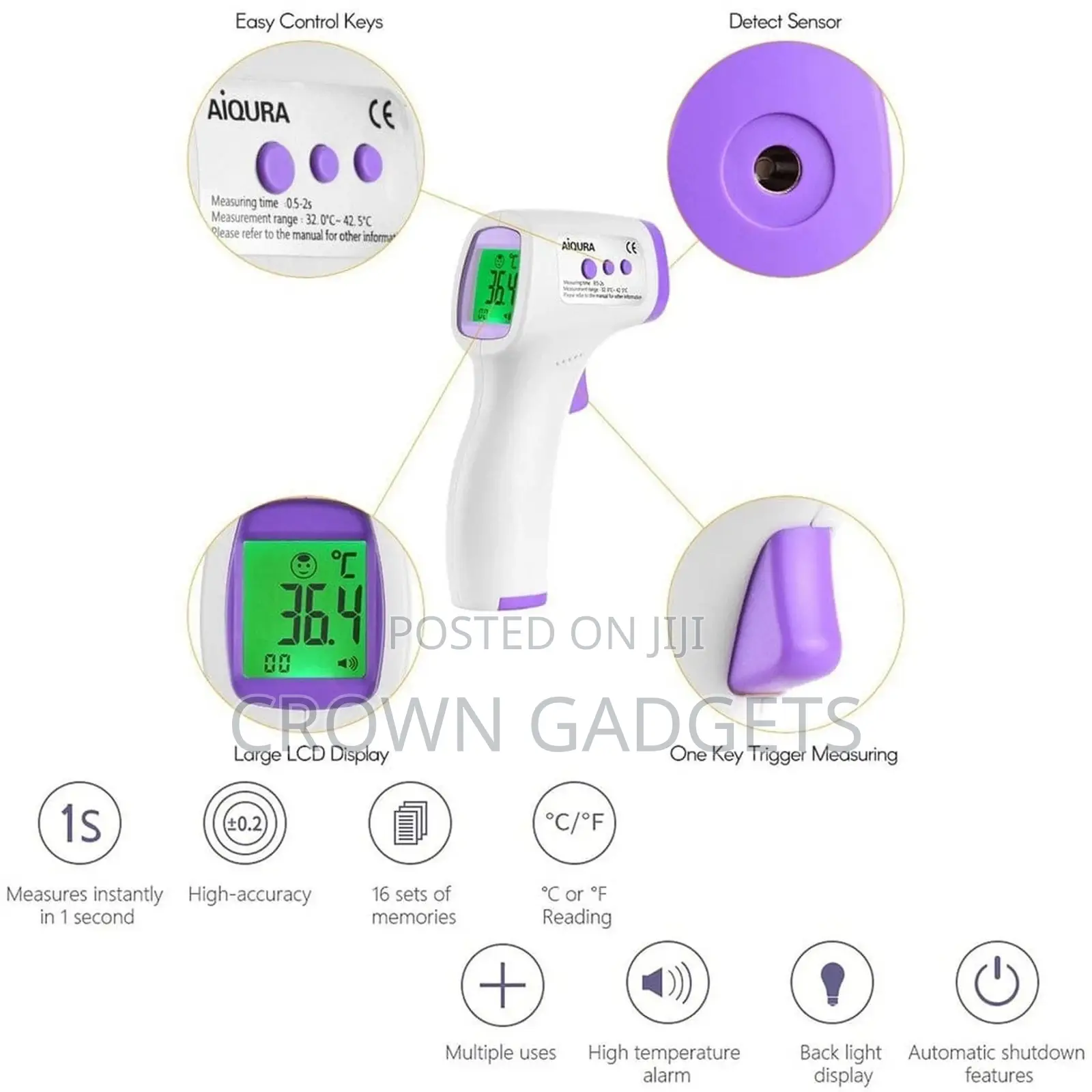 No Touch Infrared Forehead Thermometer