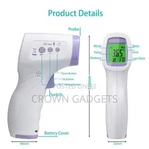 Infrared Forehead Thermometer, Color-Changing