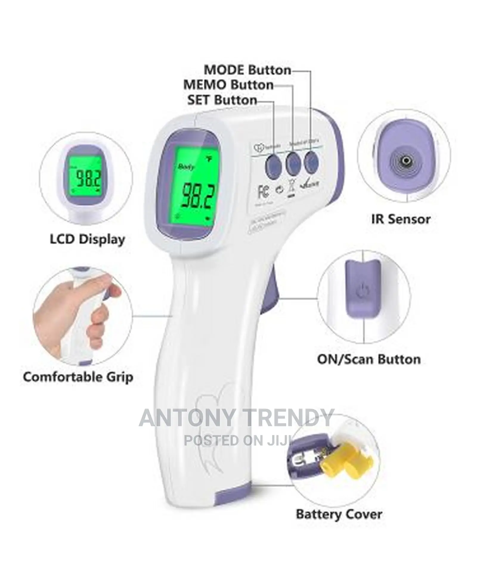 Infrared Forehead Thermometer Temperature