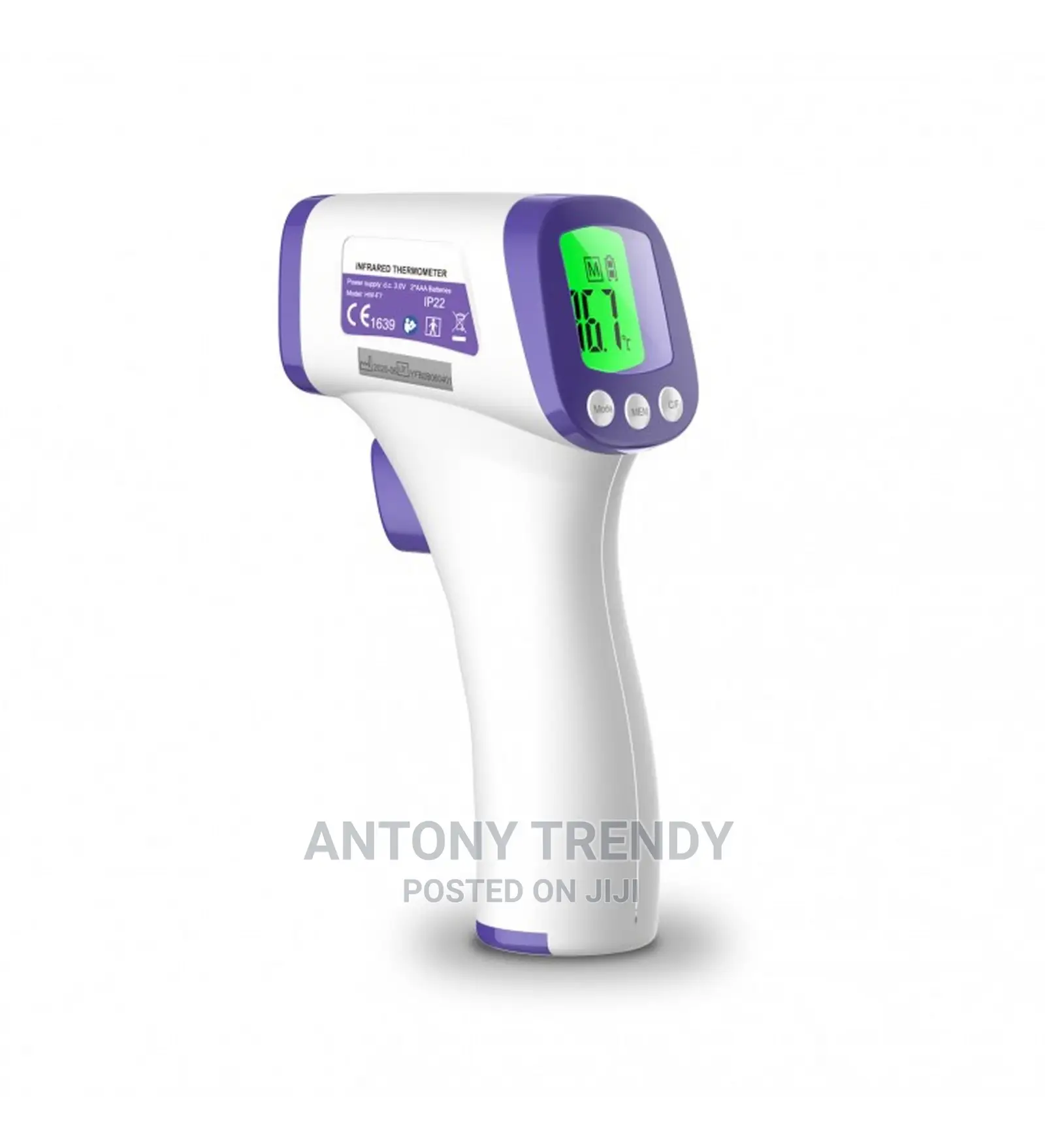 Infrared Forehead Thermometer With 3 Colors