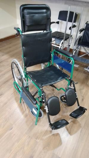 90° Reclining Wheelchair, Removable Arms - thumbnail 2