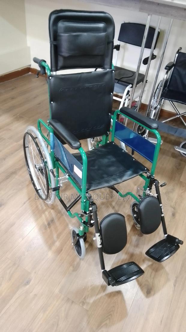 90° Reclining Wheelchair, Removable Arms - thumbnail 3