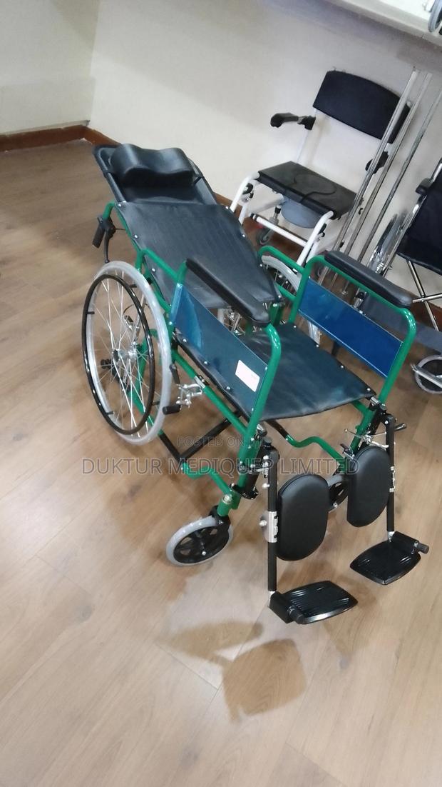 90° Reclining Wheelchair, Removable Arms - thumbnail 6