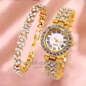 2pc Ladies Watch With Bracelet