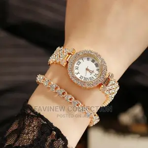 2pc Ladies Watch With Bracelet